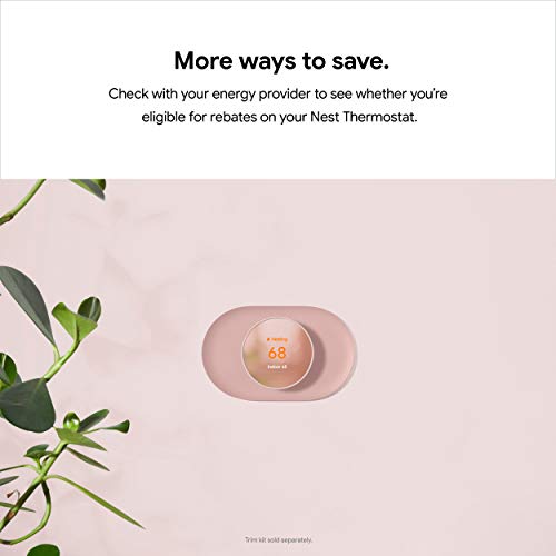 Google Nest Thermostat - Smart Thermostat for Home - Programmable Wifi Thermostat - Fog - color: Fog
