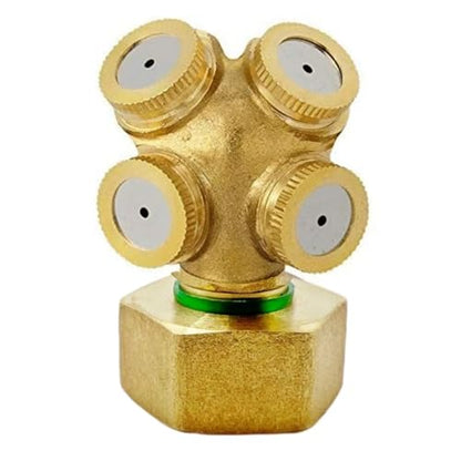 Misting Nozzle,Heavy Duty Garden Hose Nozzle, Adjustable Water Spray Pattern From Powerful Jet To Mist,Ideal For Misting Delicate Plants (4-Hole, 1) - size: 4-Hole