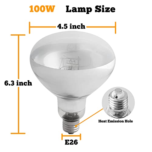 100W UVB UVA Heating Lamp Self-Ballasted Bulb Full Spectrum Basking Spot Light lamp for Reptile and Amphibian