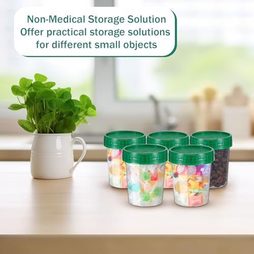 Geiserailie 100 Pcs Urine Cups 4oz Disposable Specimen Container,Green | Pee Cups for Testing, Leak Proof Screw on Lids for Safe Urinalysis Pee Stool Sample Collection Analysis - color: Green
