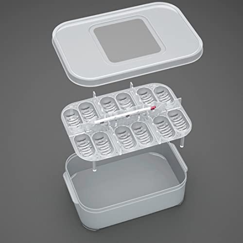 Reptile Incubation Box Reptile Incubator Egg Tray Hatching Box with 12 Grids for Turtle Gecko Lizards Mane Reptile Egg Incubators