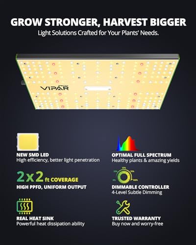 70 Watt Grow Light, Dimmable Plant Light, LED Grow Lights for Indoor Plants | VIPARSPECTRA P700 Full Spectrum Growing Lamp Seed Starting Seedlings Vegetable, 11000 Lumens Small Hanging for 2x2 Grow Tent - size: 13"x7.9"