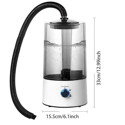 Reptile Humidifier & Fogger 4L Large Capacity Tank Cool Mist Maker with Adjustable Hose, Auto Shut-Off for Terrarium Geckos Snakes Turtles Lizards Frogs (White)