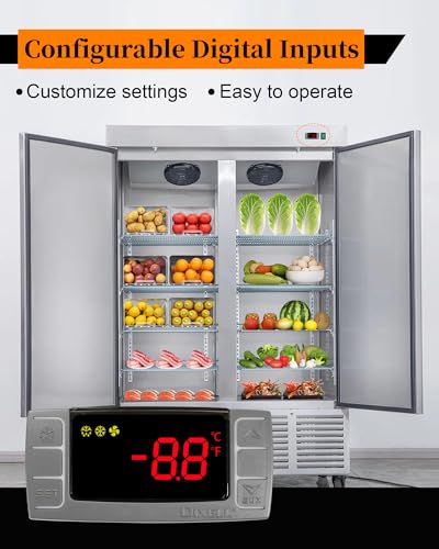 Replace Dixell XR06CX-4N1F1 Temperature Controller for 120V 50-60hz | Fit for Commercial Refrigerators/Freezer, with Temperature Sensor Probes & Clasp - size: XR06CX-4N1F1