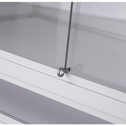 Versatile PVC Reptile Cabinet with Acrylic/PVC Door Options - Large Reptile Terrarium 48 * 24 * 12 inch Ideal for Snake Cage or Multi-Functional Enclosure (12-Inches Height)