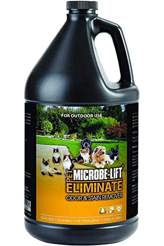 MICROBE-LIFT Outdoor Pet Odor Eliminator For Strong Odor On Turf, Patios, Deck, and Lawns - Keeps Pets From Going in Same Spot, 1 Gallon Refill - size: 128 Fl Oz (Pack of 1)
