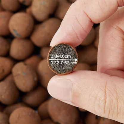 1Lbs Leca Expanded Clay Pebbles, 8-16mm Expanded Clay Aggregate, Natural Clay Pebbles for Hydroponic & Aquaponics Growing, Orchid Potting Mix, Hydroponics Supplies for Indoor Garden Plants
