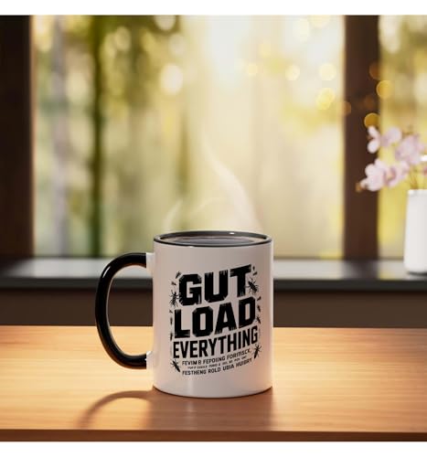 Veiled Chameleon Keeper Gut Loading Feeder Insects Insect Ceramic Mug, Black/White - color: Black/White