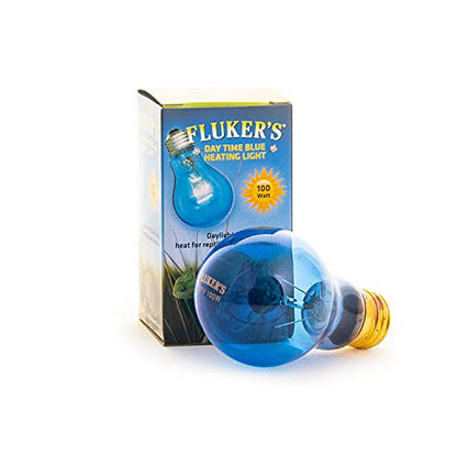Fluker's Reptile Incandescent Blue Daylight Bulb for Reptiles and Amphibians, 100 Watt