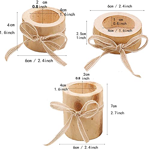 Wooden Air Plant Holder Pack of 3 Wooden Air Plants Holders Air Plants Terrarium Tillandsia Streptophylla Xerographica Holders Succulent Pot Tea light Holder