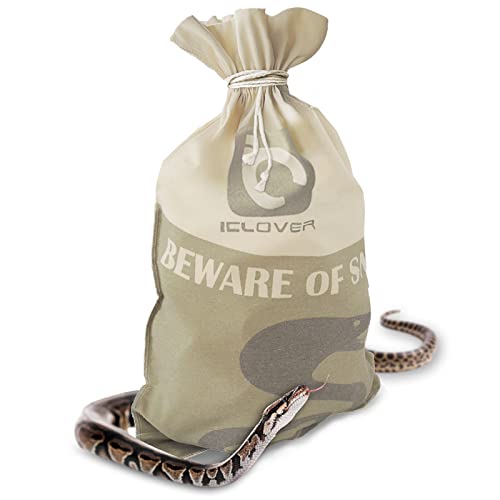 IC ICLOVER Snake Reptile Bag with Drawstring, Rattlesnake Bag for Transport | 20 x 28 Inch, with Sewn Bottom Safe Corners, Snake Bags for Moving Transporting Capturing Hunting Catching Large Reptile Sack