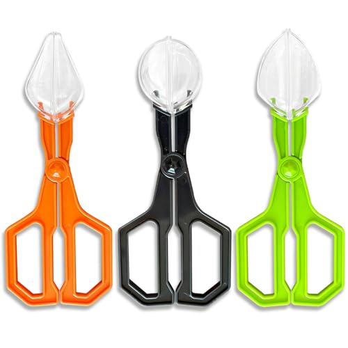 Romansk 3 Pack Reptile Feeding Clamp | Reptile Poop Scoop Reptile Feeding and Cleaning Tool for Gecko Lizard Bearded Dragon and Other Small Animals