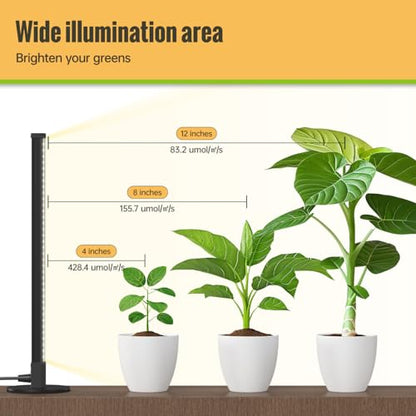 Vertical Grow Light, 72 LEDs Full Spectrum Bar, 5000K, T5, 11W | 1.4FT Grow Light, Wide Illumination Area Full Spectrum, Aluminum Housing, On/Off Switch for Houseplants