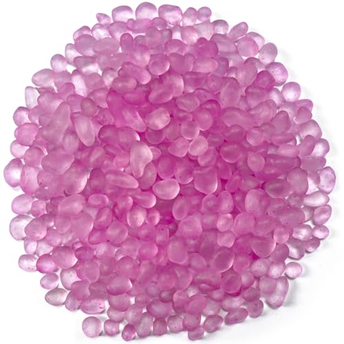 0.88LB Magenta Fish Tank Gravel Aquarium Glass Stones Sea Glass Pebbles Aquarium Gravel Rocks Fish Tank Rocks, Beads Pebbles Rock Sand Glass Gems Stones for Vase Filler Turtle Fish Tank Decoration - color: Magenta
