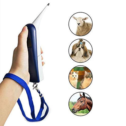 Pet Thermometer Dog Thermometer, Fast Digital Veterinary Thermometer, Pet Thermometer for Dogs, Cats, Horse,Cattle, Pigs,Birds, Sheep.C/F Switchable (Blue) - color: blue