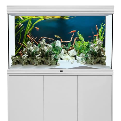YongFoto Fish Tank Background 24x12 inch Aquarium Background River Bed Waterweeds Moss Lake Aquatic Plant Undersea Tree Branch Backdrop Reptile Habitat Terrarium Background - color: Green-3, size: 24x12in/60x30cm