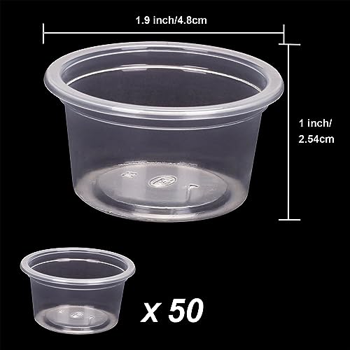 AIICIOO Gecko Feeder Ledge Cup 1oz Plastic Bowls 50 Pack Reptile Food Feeder Water Dish Ledge Accessories Bowls for Crested Gecko Lizards Chameleon Spiders Snake Frogs - size: Feeding Cup 50Pcs