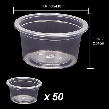 AIICIOO Gecko Feeder Ledge Cup 1oz Plastic Bowls 50 Pack Reptile Food Feeder Water Dish Ledge Accessories Bowls for Crested Gecko Lizards Chameleon Spiders Snake Frogs - size: Feeding Cup 50Pcs