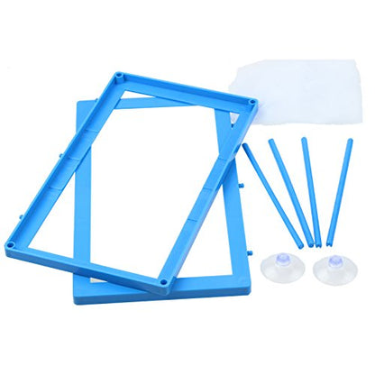 AQUANEAT Fish Tank Breeder 2 pcs Large Mesh Net Fry Saver Aquarium Spawn Hatchery Isolation with Suction Cups - size: Large
