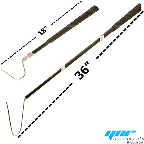 YNR Snake Stainless Lizard Hook Herp Pin Tools Reptiles Pet Supplies 36" Reptile Handler Holder