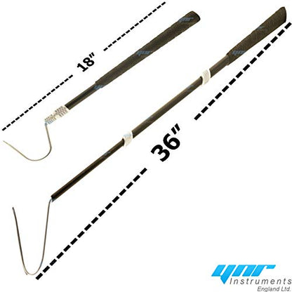 YNR Snake Stainless Lizard Hook Herp Pin Tools Reptiles Pet Supplies 36" Reptile Handler Holder