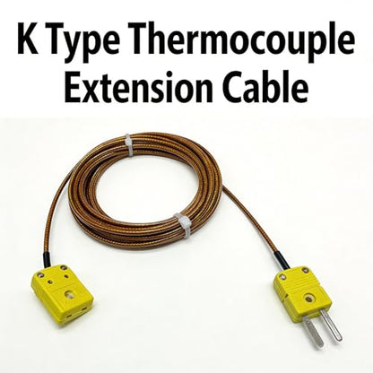 K Type Thermocouple Extension Cable 355in/10 Yards | Brown Wire PVC Coating Polyimide Construction 0°F–1300°F Temperature Range - size: 355in/10 yards