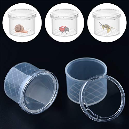 Coopay 120 Pieces Bug Jars Critter Insect Cage Magnifying Insect Box Bug Magnifier Container Catcher Cage, Science Nature Exploration Tools - style: 120 Pack