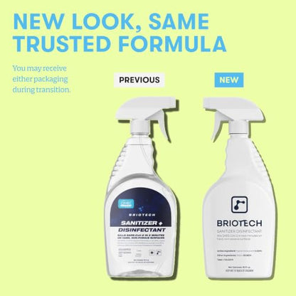 BRIOTECH Sanitizer Disinfectant Hypochlorous, Nursery, 1 Gallon Refill | Kill 99.99% of viruses, bacteria, control mold, eliminate odor, gentle for nursery, play rooms, food contact surfaces - size: 128 Fl Oz (Pack of 1)