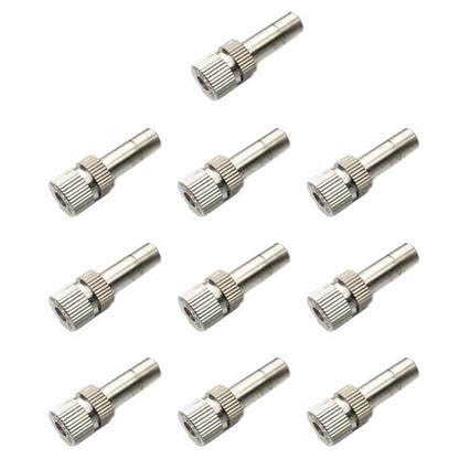 10PCS Misting Nozzles, Silver 6mm Misting Nozzles for Gardens, Landscaping, Setting up Greenhouse Watering Systems, Reptile Misting Systems, Home Irrigation Systems, Outdoor Cooling Systems - size: 10PCS