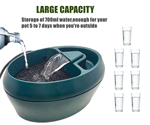 Reptile Chameleon Waterfall Drinking Fountain, Chameleon Water Dripper Food Bowl Water Cantina for Amphibians Insects Lizard Turtle Snake Frog Gecko