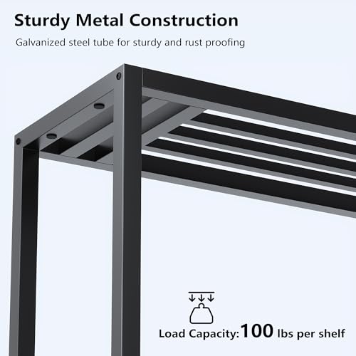 Metal Heavy Duty Plant Stand Indoor Outdoor,3 Tier Ladder Plant Stands Riser,Wrought Iron Plant Shelves for Multi Large Pots,Black Tiered Flower Display Holder for Living Room,Patio,1-Pack