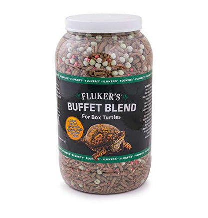 Fluker's Buffet Blend Box Turtle Diet, Insects, Veggies and Fruit with Fortified Pellets, 3.25 lbs. - size: 3.24 Pound (Pack of 1)