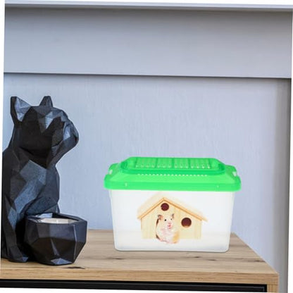 ibasenice Portable and Turtle Feeding Box Transparent Reptile Habitat for Small Pets Lightweight Handheld Aquarium for Hamsters and Tortoises Versatile Animal Transport Container