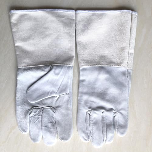 Welding Gloves, MIG/Stick Welding Gloves Premium Hand Protection from Welder and Cutting, Torch Heat, Gauntlet Cuff, Long Sleeve for Tig Welder, Grilling Oven, Green Egg, Stove