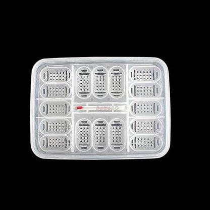 Reptile Egg Incubator Tray Incubation Box Hatching Case Hatching Tray | 16 Grids Transparent Reptile Incubator for Snake Lizard Turtle Gecko Chameleon Bearded Dragon Leopard Gecko Egg Incubation - color: B