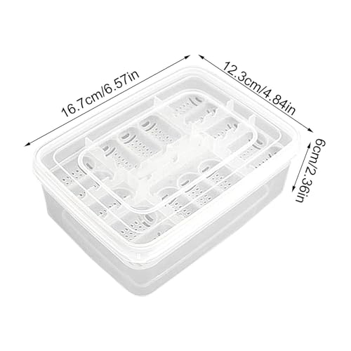 Reptile Breeding Box Incubation Box Hatching Case Hatching Tray | 16 Grids Transparent Reptile Incubator for Snake Lizard Turtle Gecko Chameleon Bearded Dragon Leopard Gecko Egg Incubation - color: A