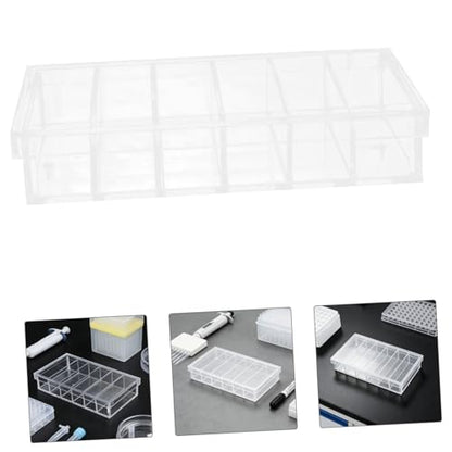 Ipetboom Acrylic Incubation Box with Lid, 6-Compartment Laboratory Storage Tray for Fish Fry Hatching, Small Animal Breeding, and Specimen Observation