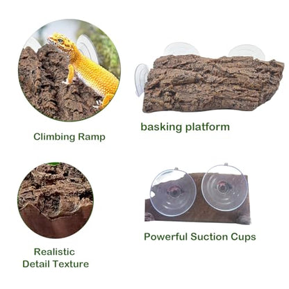 kathson Turtle Basking Platform with Strong Suction Cups,Resin Reptile Climbing Rock Turtle Floating Dock Resting Basking Terrace for Frogs,Terrapins,Juvenile,Crabs - style: Platform