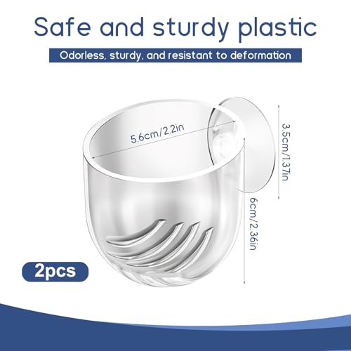 2Pcs Fish Tank Plant Holder Aquarium Plant Pot Suction Cup Planters | Water Plant Holder for Aquarium Suction Pot Clear Acrylic Aquatic Planter Aquarium Plants Cup for Fish Tank Decorations