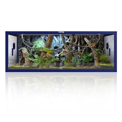 Lightweight 85 Gallon Reptile Enclosure for Snake, Bearded Dragon | Optimal Ventilation & Light Penetration by Rust Proof Mesh Top, Easy Assembly within 6 Steps with Clear Instruction - color: Dart Blue, size: 85 Gallon