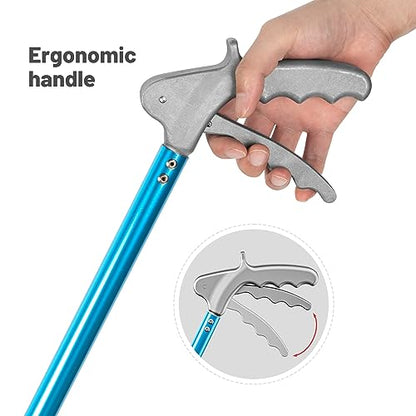 G2 60-inch Professional All-Aluminum Alloy Snake Tong Reptile Grabber Rattle Snake Catcher Wide Jaw Handling Tool with a Protective Structures for Snakes - size: 60in with pad