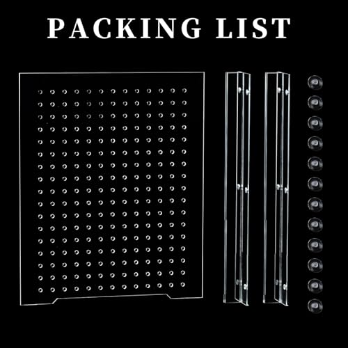 Fish Tank Divider, Transparent Acrylic Separator Plate with Suction Cups for Aquarium, Aquarium Divider Grid, Fish Tank Accessories