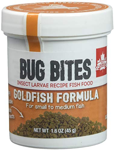 Fluval Bug Bites Goldfish Fish Food, Granules for Small to Medium Sized Fish, 1.6 oz., A6583 - size: 1.6 Ounce (Pack of 1)