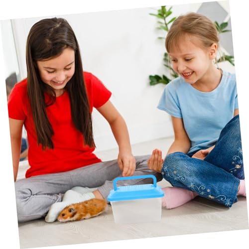FRCOLOR 2pcs Travel Size Turtle Tank Reptile Feeding Tank Plastic Aquarium Cage Breeding Box - color: Multix2pcs, size: 15x11cmx2pcs