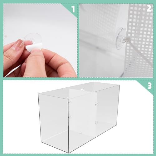 2 Sets Plastic Fish Tank Divider with Self-Adhesive Hook and Ties | Cuttable Aquarium Grid Plate DIY Adjustable Fish Separator Accessories, 10.2 x 13.2 Inch (Small)