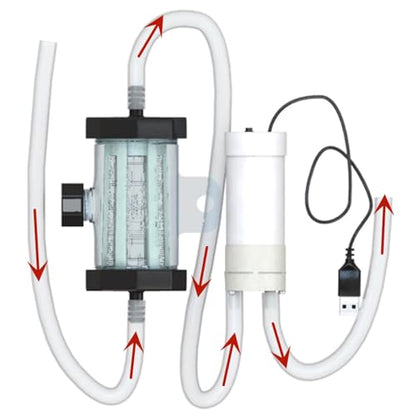 Electric Aquarium Gravel Cleaners USB Pump Quick Low Water Level Water Changer Aquarium Siphon Vacuum Cleaner with 5M(16.5FT) and Filter for Fish & Turtle Tank(not Include Tank & Fish)