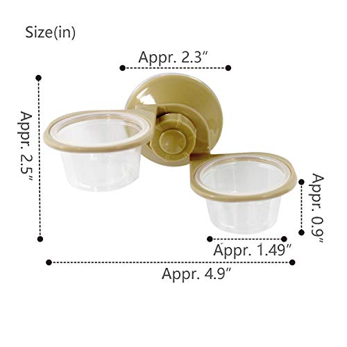Gecko Feeding Ledge Suction Cup Feeder with 20 Pack 1 oz Feeder Cups and Feeding Tong for Small Reptiles