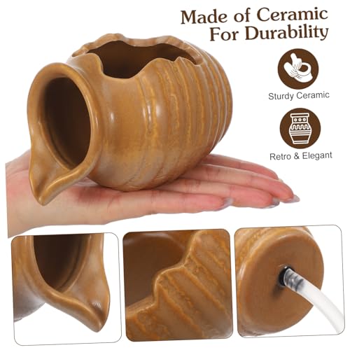 YARNOW Ceramic Jar Fountain Pump Terrarium Waterfall Decor Outdoor Courtyard Jar