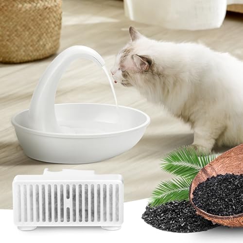 6 Pack T-Shaped Filters Replacement Pet Water Fountain Water Filter, Refill Compatible with Pioneer Mini Vortex and Swan Pet Drinking Fountain,Part No.3091