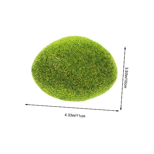 jojofuny 13pcs Artificial Stone Decoration Faux Balls for Decoration Fake Moss Sphagnum Terrarium Preserved Home Accessories Ornament Fairy Garden Decor Moss Stone Green Foam